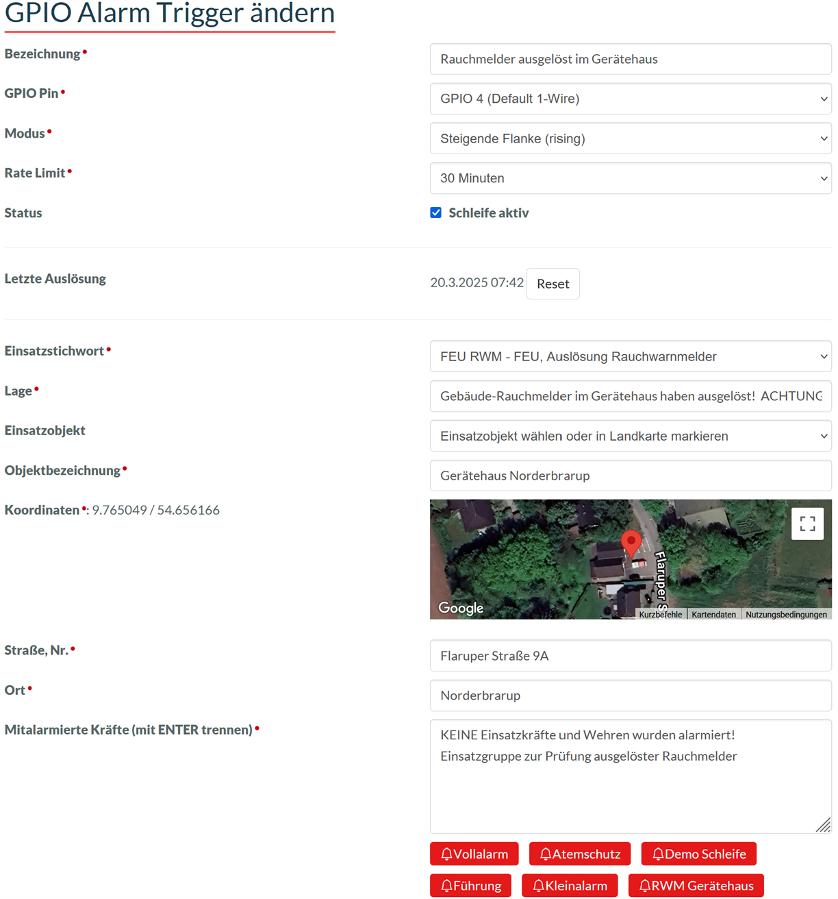 GPIO-Trigger definieren